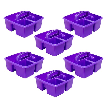 Storex Small Caddy, Purple, 6PK 00944U06C